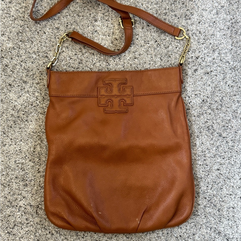 Tory Burch Camel Learher Crossbody Bag